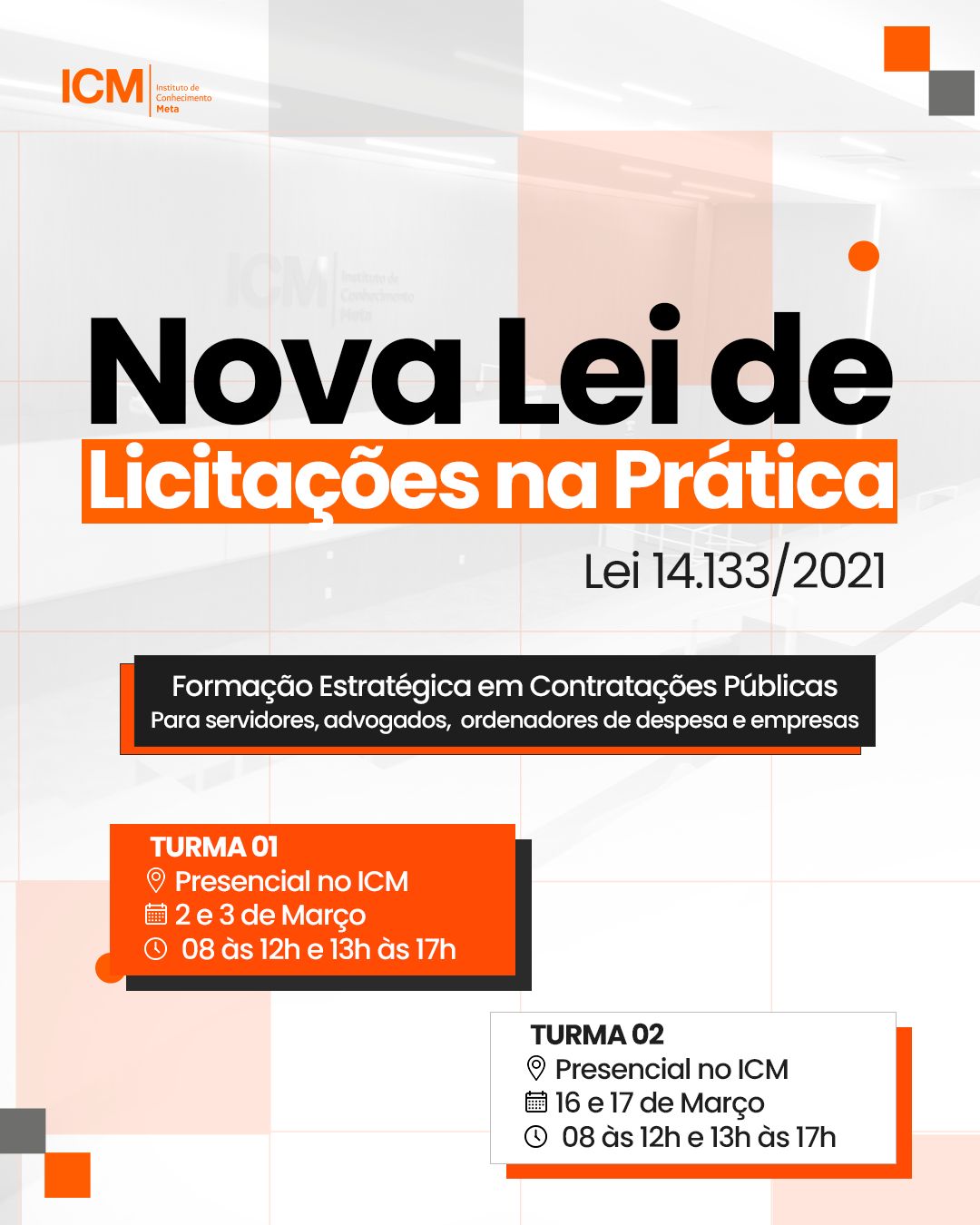 Formação Estratégica em Contratações Públicas - Turma 1 (02 e 03 de Março)